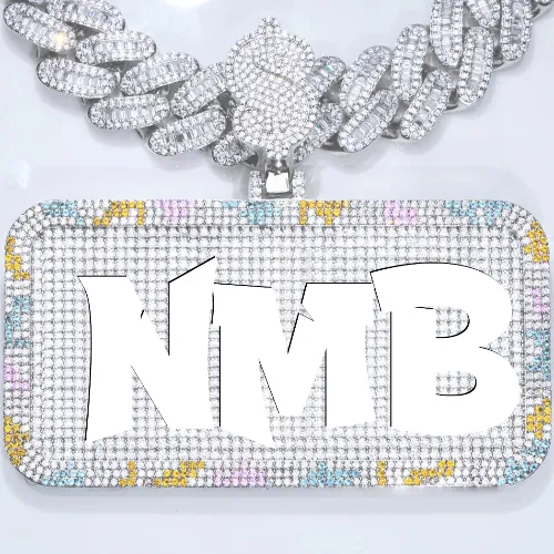 CUSTOM LETTER NECKLACE 3D COLORFUL SQUARE sold by The GUU Shop