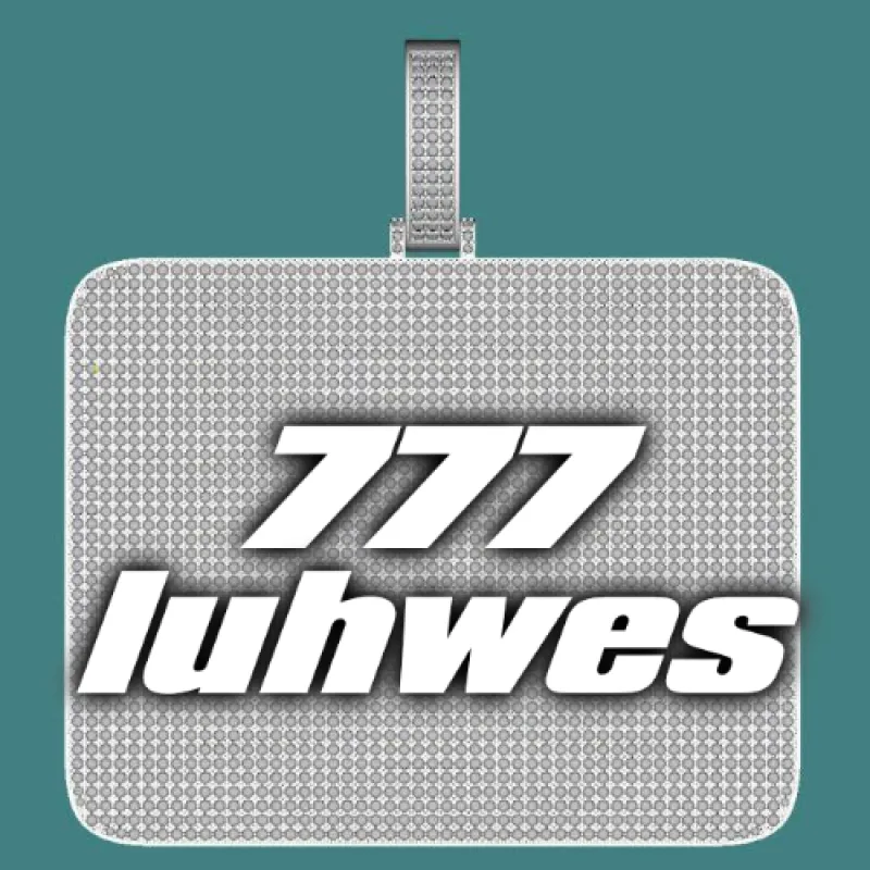 CUSTOM LETTER NECKLACE 3D BIG SQUARE sold by The GUU Shop