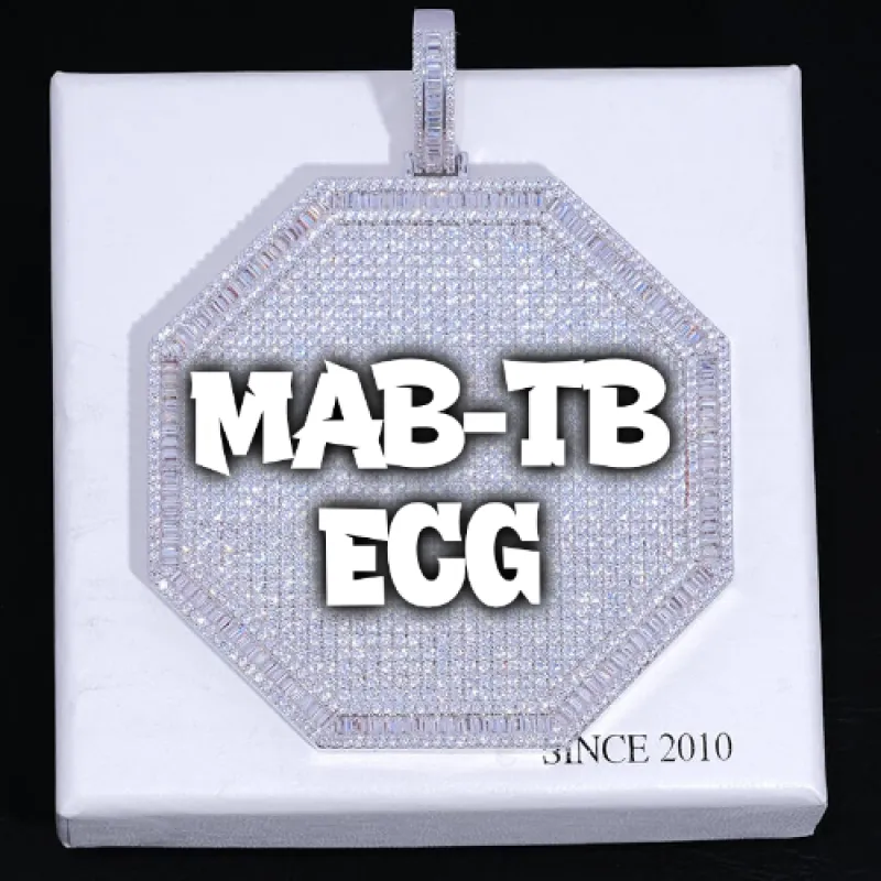 CUSTOM LETTER NECKLACE 3D BIG OCTAGON sold by The GUU Shop