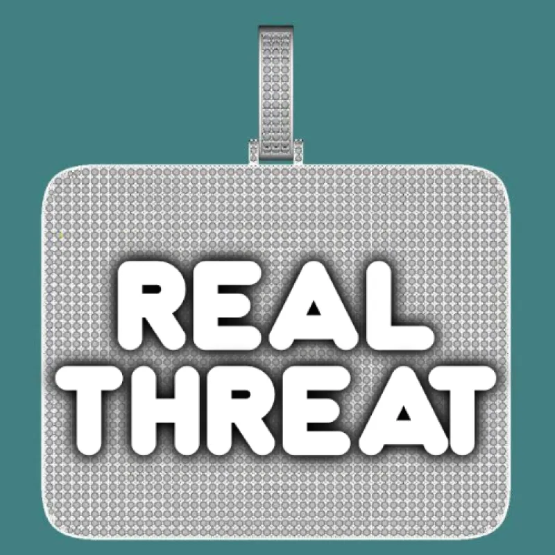 CUSTOM LETTER NECKLACE 3D BIG SQUARE sold by The GUU Shop