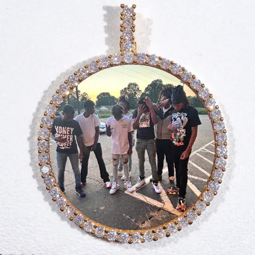 LARGE 3D CIRCLE CUSTOM PICTURE PENDANT sold by The GUU Shop