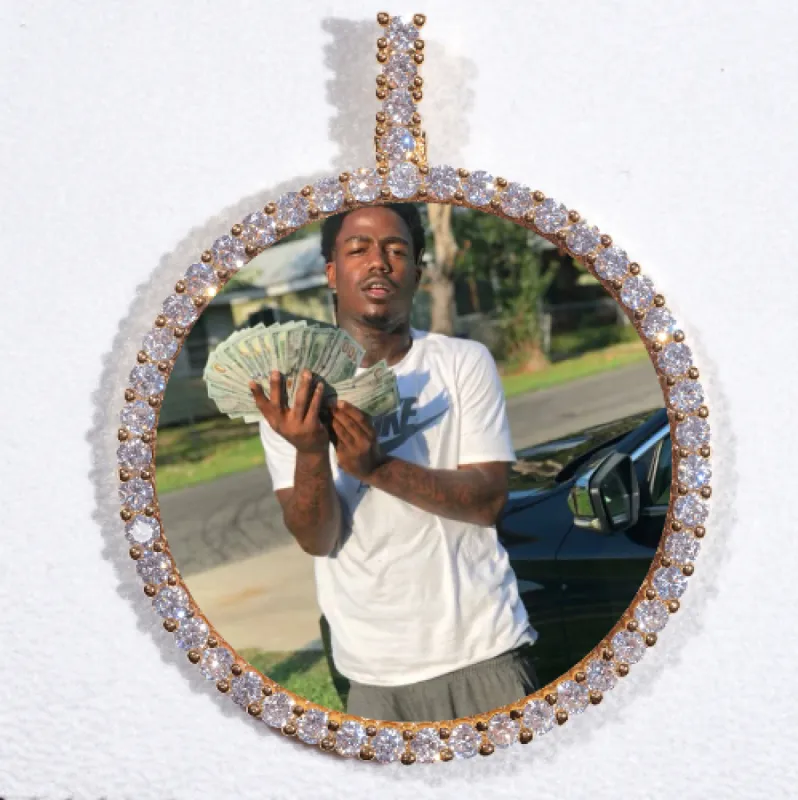 LARGE 3D CIRCLE CUSTOM PICTURE PENDANT sold by The GUU Shop