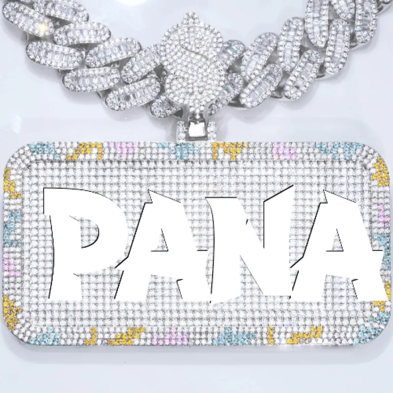 CUSTOM LETTER NECKLACE 3D COLORFUL SQUARE sold by The GUU Shop