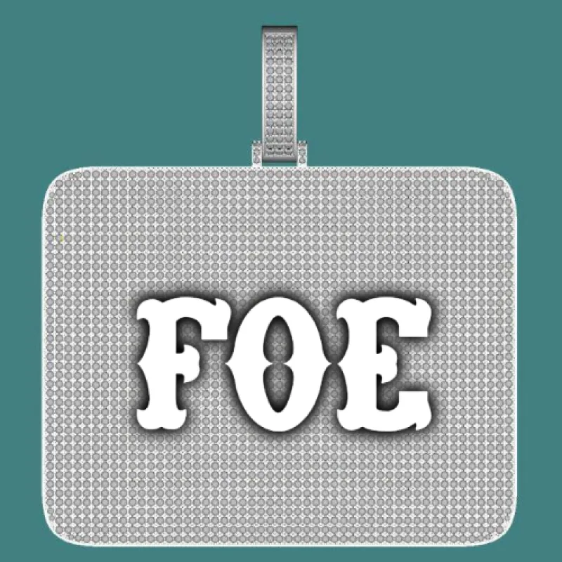 CUSTOM LETTER NECKLACE 3D BIG SQUARE sold by The GUU Shop