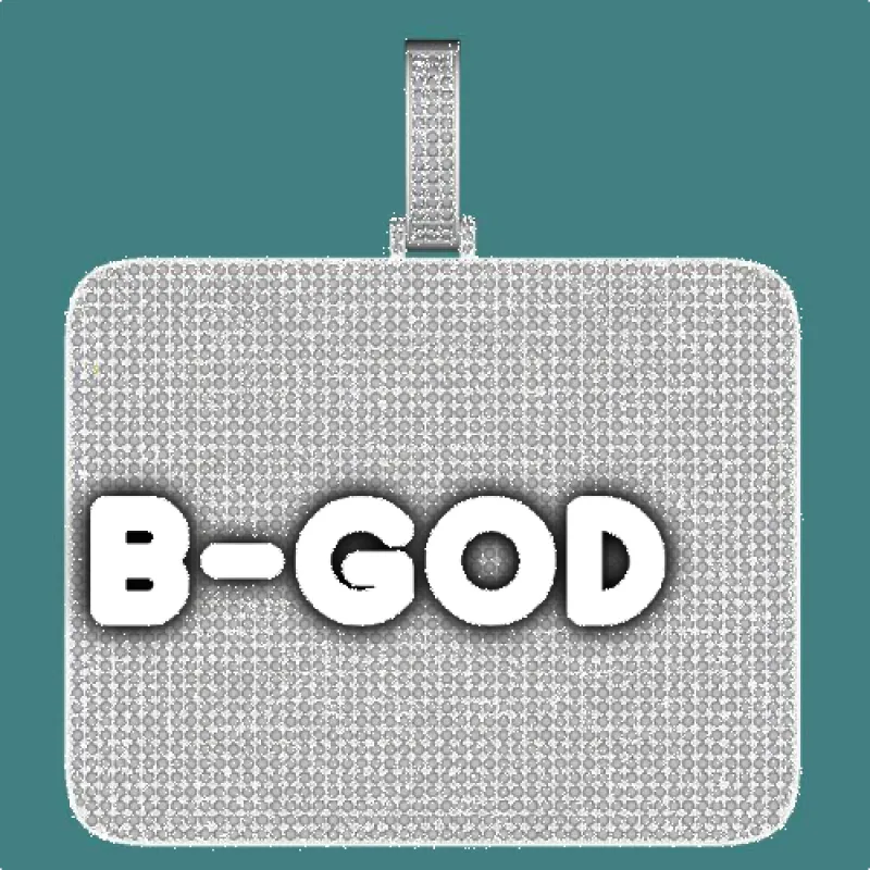 CUSTOM LETTER NECKLACE 3D BIG SQUARE sold by The GUU Shop