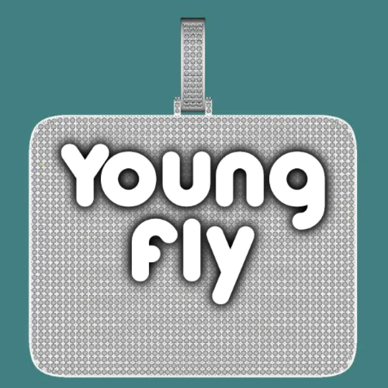 CUSTOM LETTER NECKLACE 3D BIG SQUARE sold by The GUU Shop