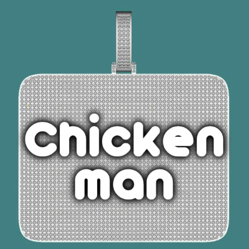 CUSTOM LETTER NECKLACE 3D BIG SQUARE sold by The GUU Shop