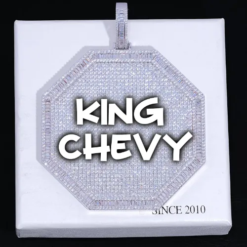 CUSTOM LETTER NECKLACE 3D BIG OCTAGON sold by The GUU Shop