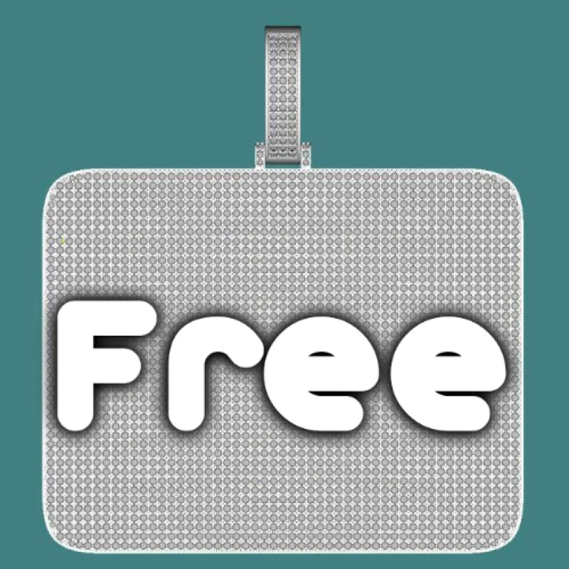 CUSTOM LETTER NECKLACE 3D BIG SQUARE sold by The GUU Shop