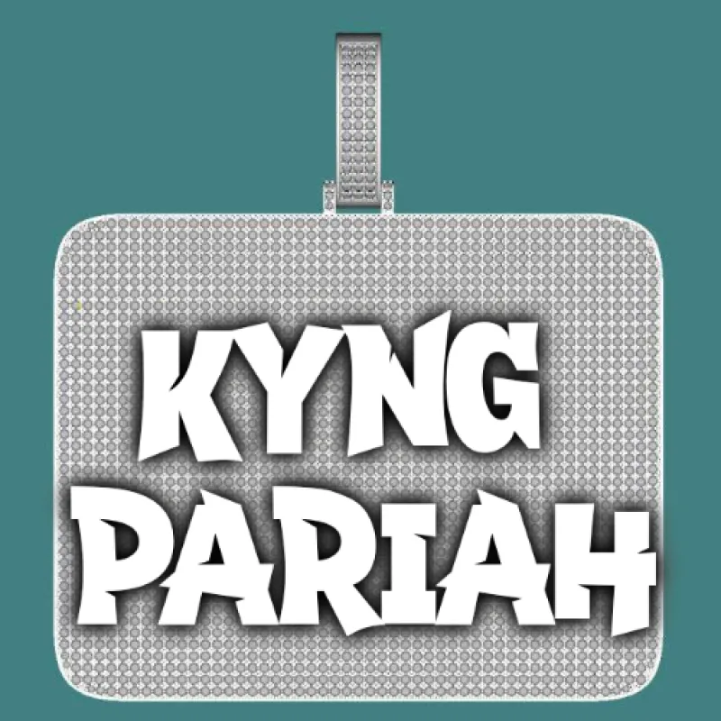 CUSTOM LETTER NECKLACE 3D BIG SQUARE sold by The GUU Shop