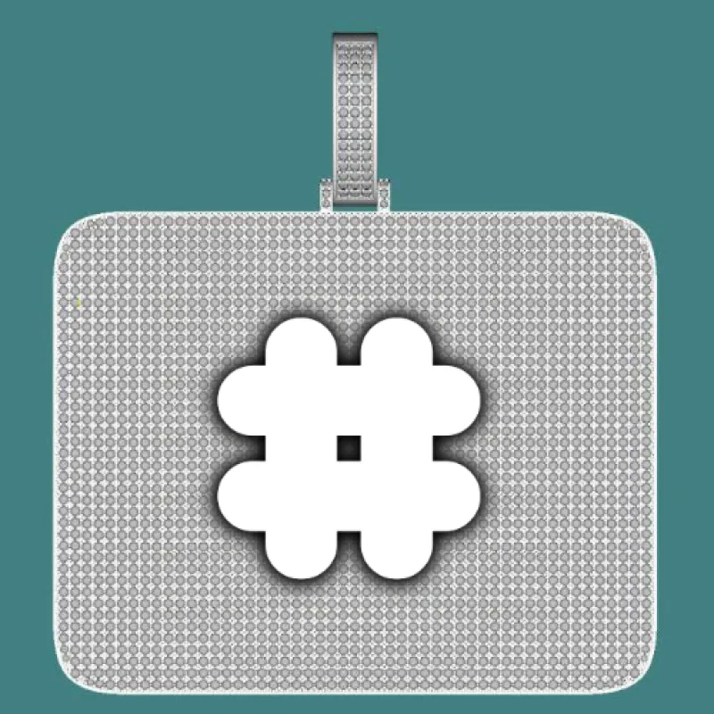 CUSTOM LETTER NECKLACE 3D BIG SQUARE sold by The GUU Shop