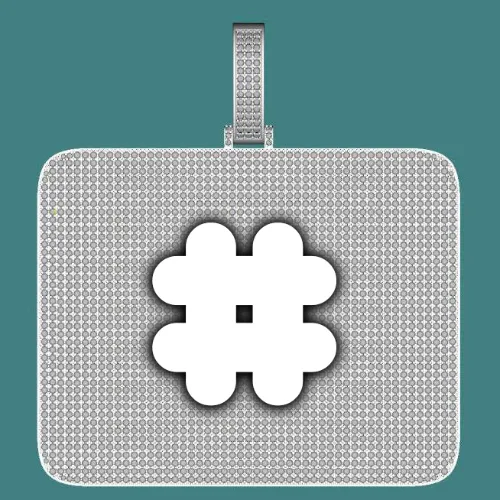 CUSTOM LETTER NECKLACE 3D BIG SQUARE sold by The GUU Shop