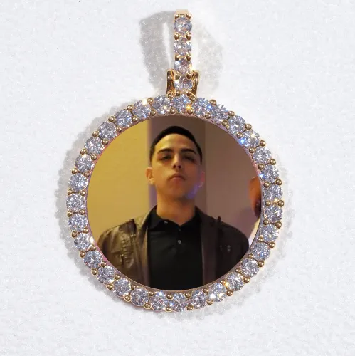 3D CIRCLE CUSTOM PICTURE PENDANT SMALL SIZE sold by The GUU Shop