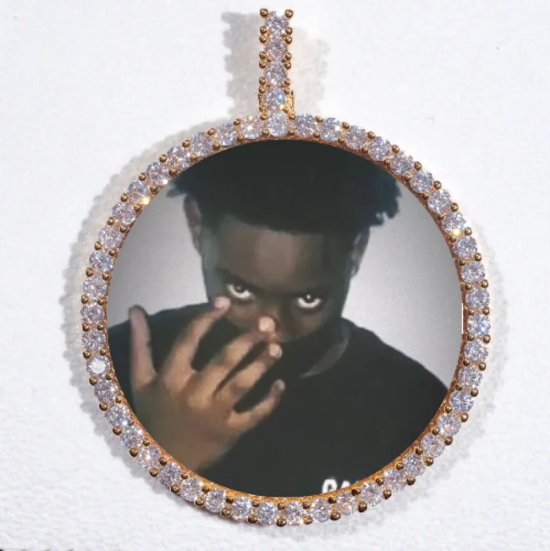 LARGE 3D CIRCLE CUSTOM PICTURE PENDANT sold by The GUU Shop