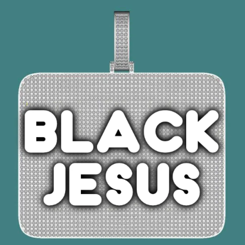 CUSTOM LETTER NECKLACE 3D BIG SQUARE sold by The GUU Shop