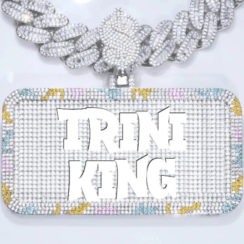 CUSTOM LETTER NECKLACE 3D COLORFUL SQUARE sold by The GUU Shop