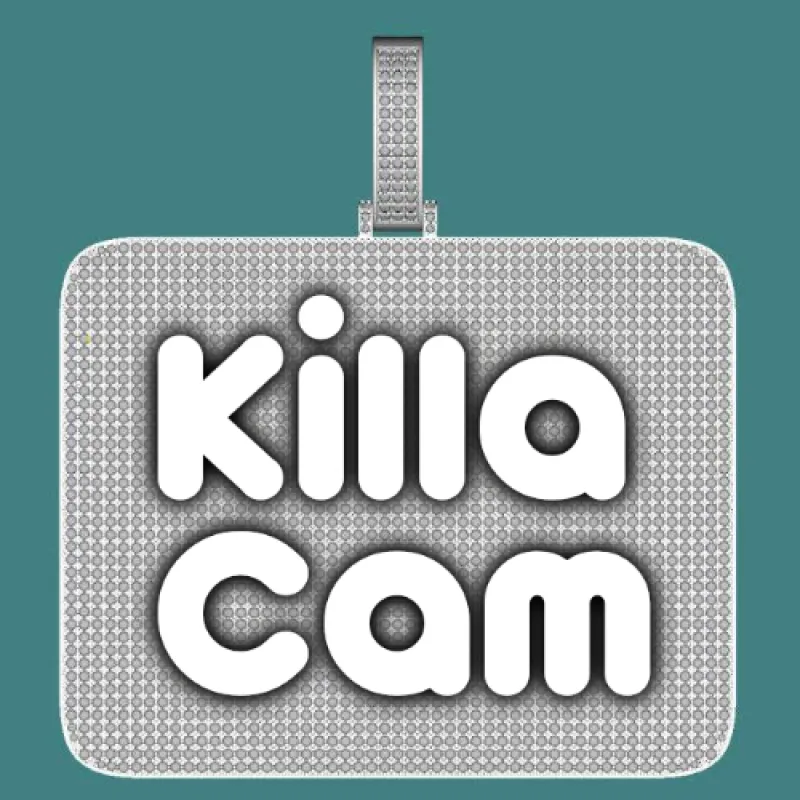 CUSTOM LETTER NECKLACE 3D BIG SQUARE sold by The GUU Shop