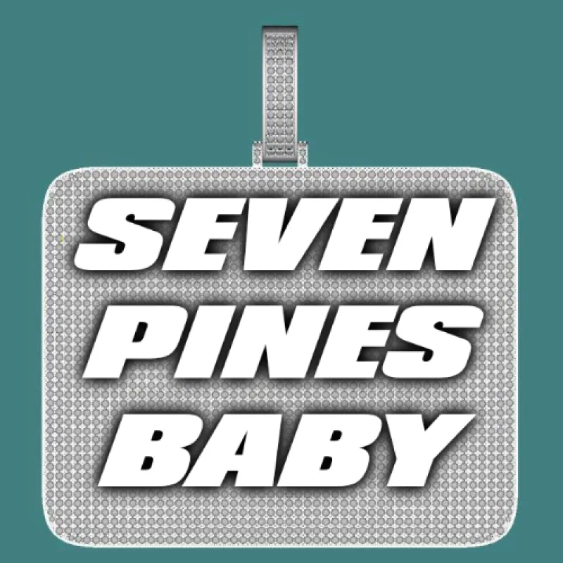 CUSTOM LETTER NECKLACE 3D BIG SQUARE sold by The GUU Shop