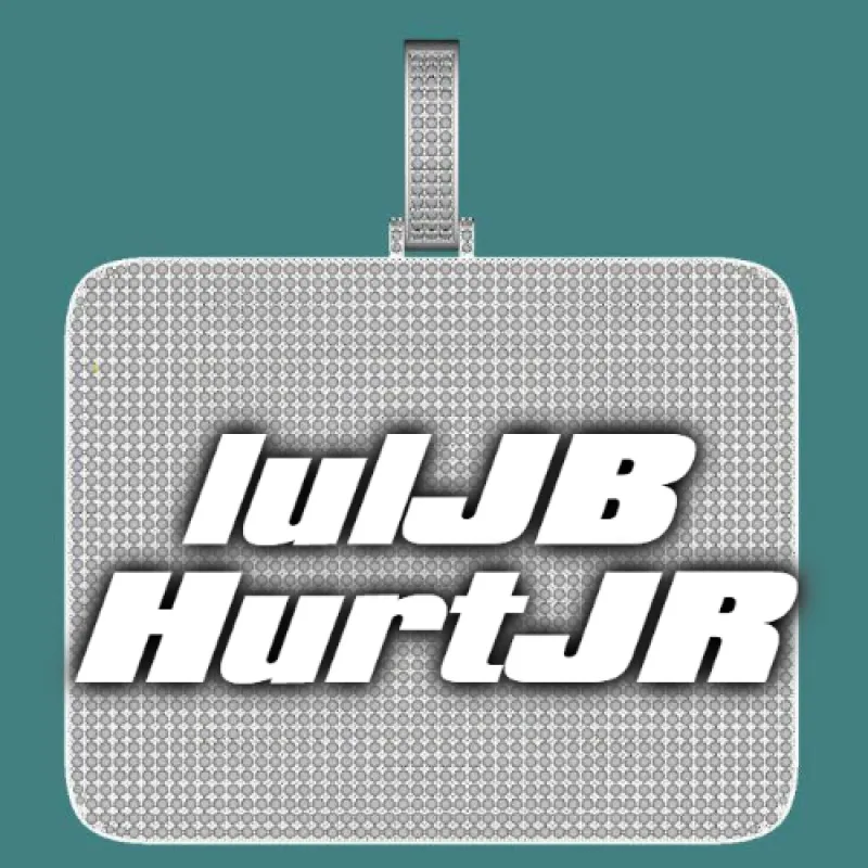 CUSTOM LETTER NECKLACE 3D BIG SQUARE sold by The GUU Shop