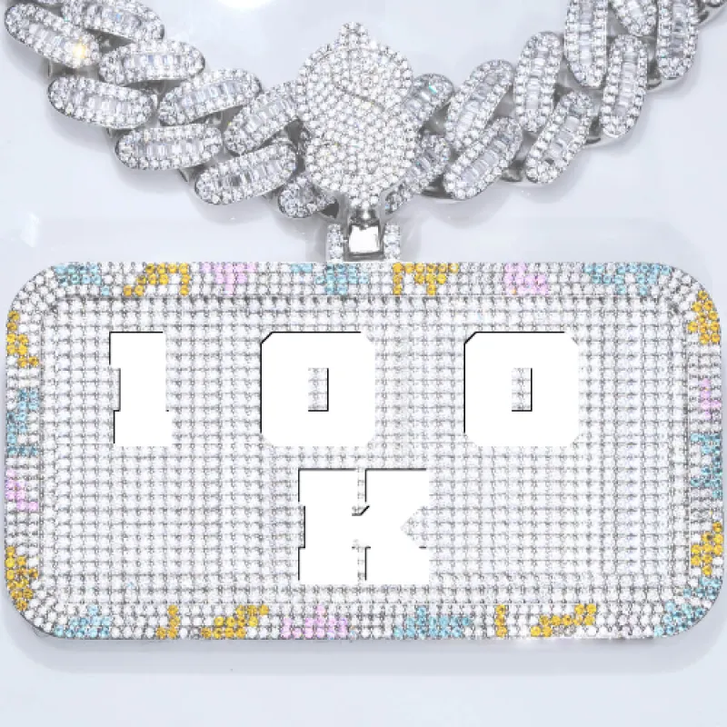 CUSTOM LETTER NECKLACE 3D COLORFUL SQUARE sold by The GUU Shop