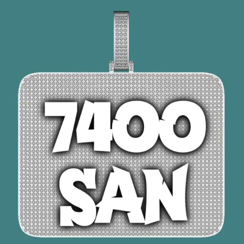 CUSTOM LETTER NECKLACE 3D BIG SQUARE sold by The GUU Shop