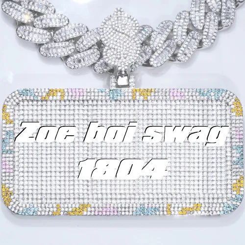 CUSTOM LETTER NECKLACE 3D COLORFUL SQUARE sold by The GUU Shop