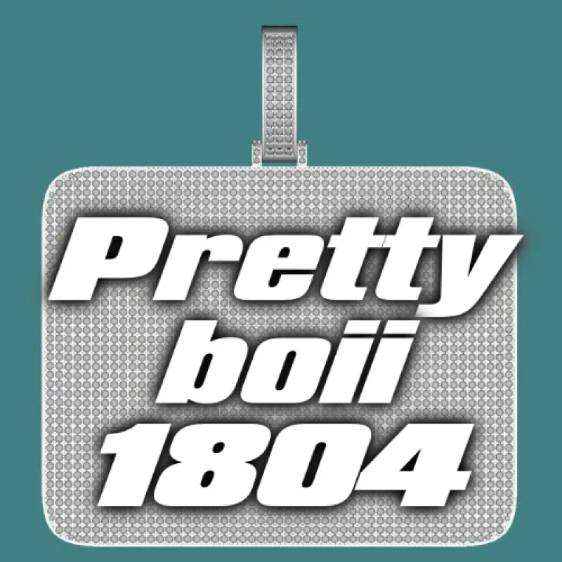 CUSTOM LETTER NECKLACE 3D BIG SQUARE sold by The GUU Shop