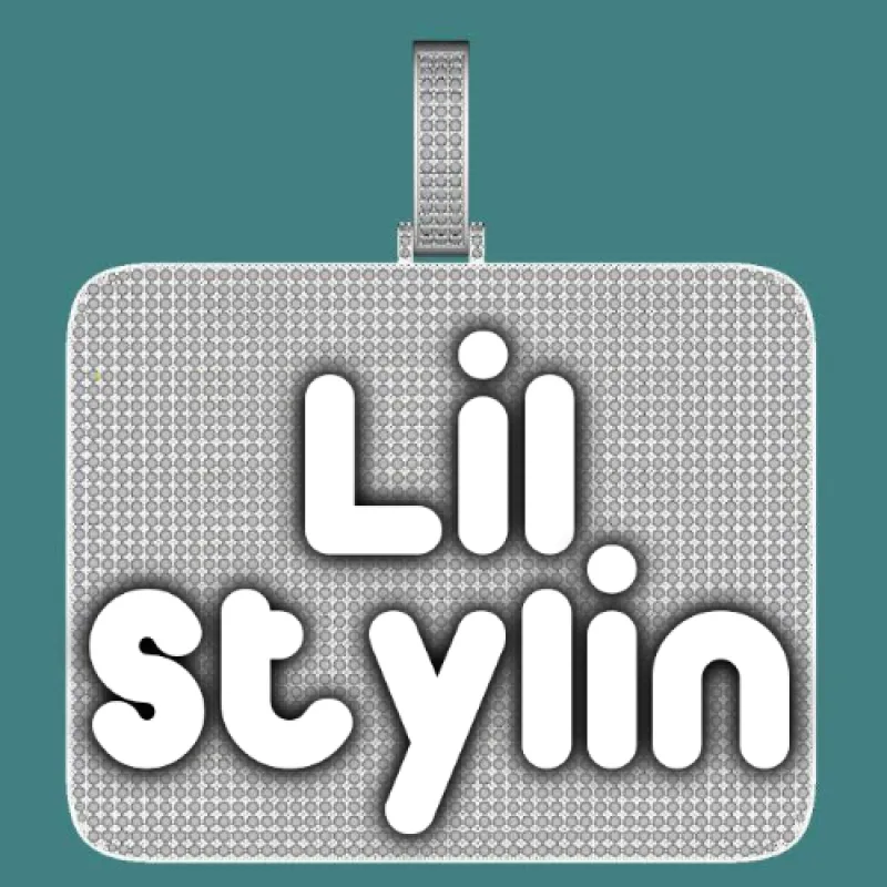 CUSTOM LETTER NECKLACE 3D BIG SQUARE sold by The GUU Shop