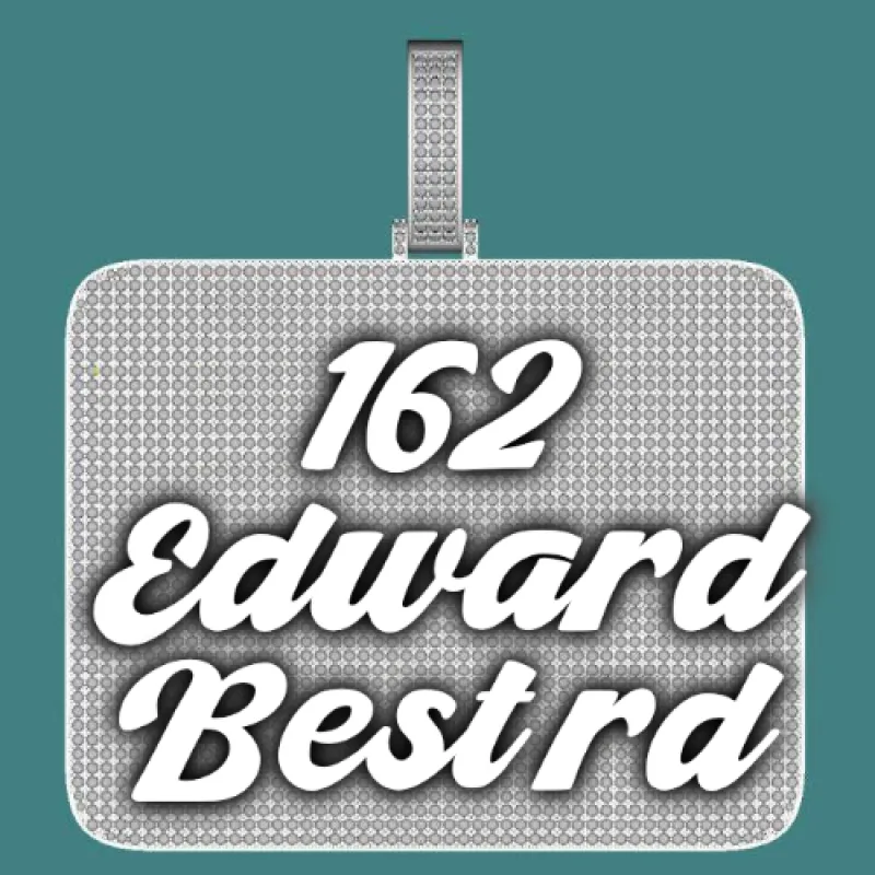 CUSTOM LETTER NECKLACE 3D BIG SQUARE sold by The GUU Shop