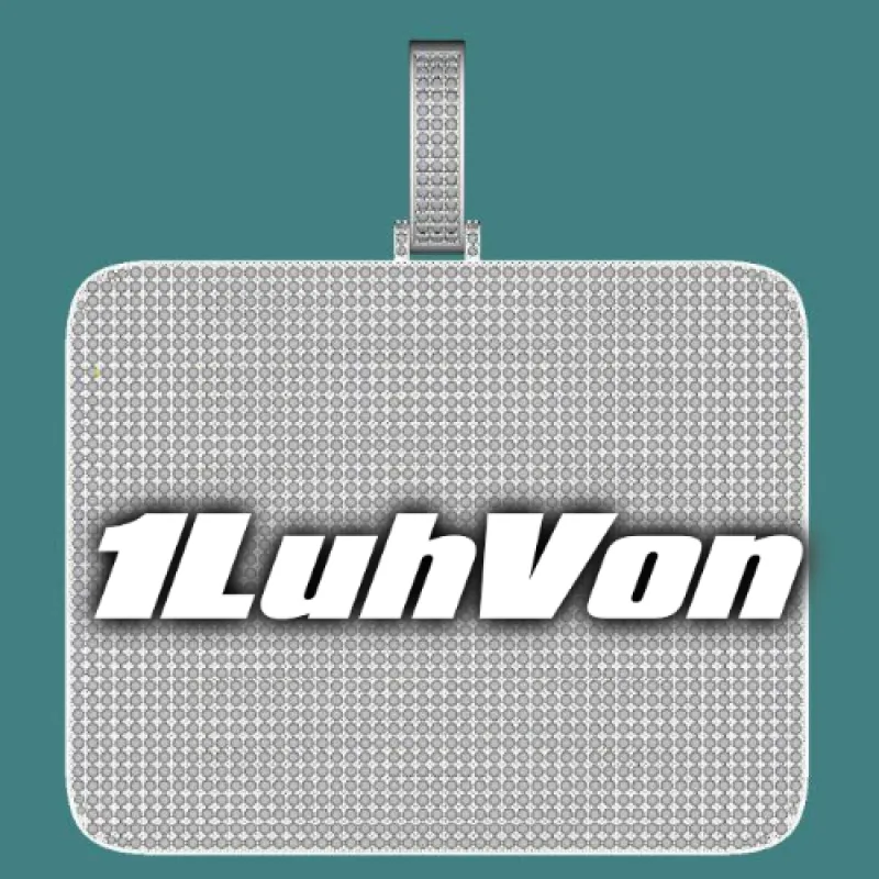 CUSTOM LETTER NECKLACE 3D BIG SQUARE sold by The GUU Shop