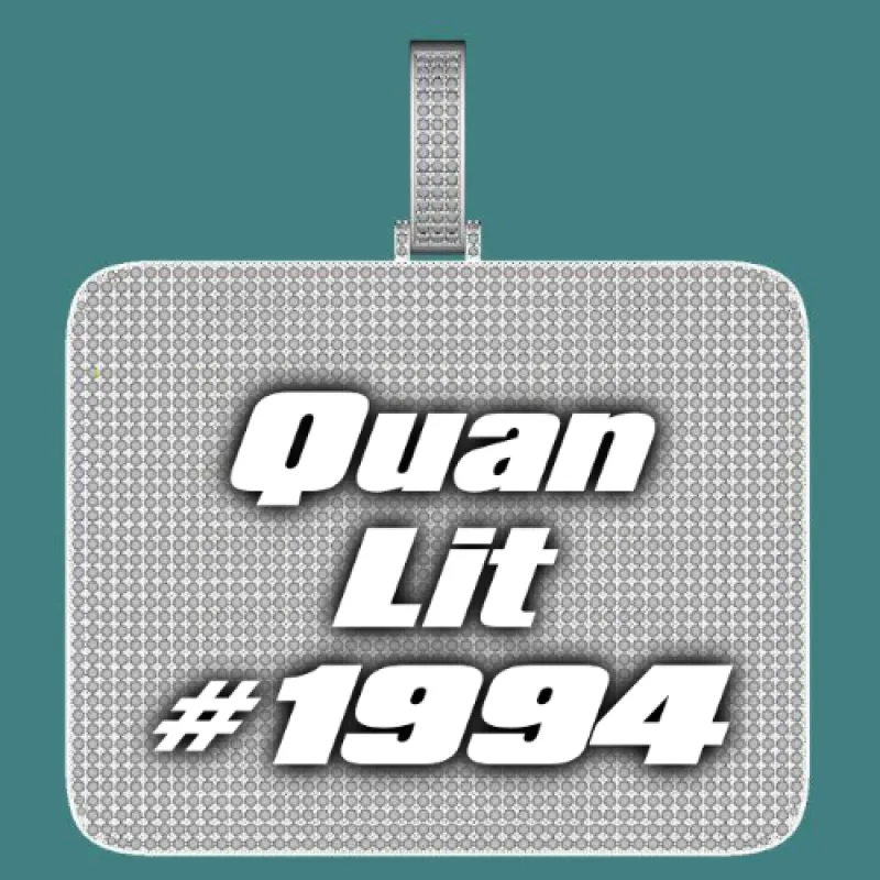 CUSTOM LETTER NECKLACE 3D BIG SQUARE sold by The GUU Shop