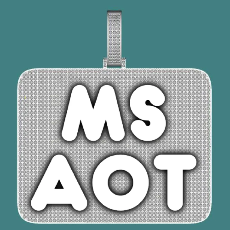 CUSTOM LETTER NECKLACE 3D BIG SQUARE sold by The GUU Shop