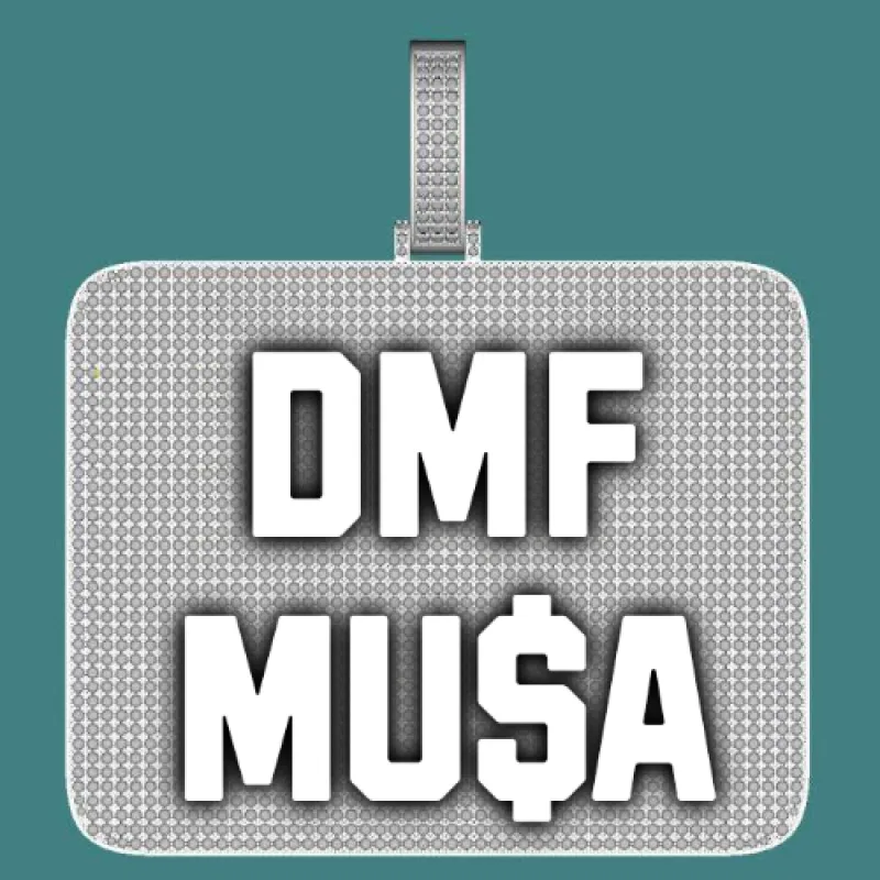 CUSTOM LETTER NECKLACE 3D BIG SQUARE sold by The GUU Shop