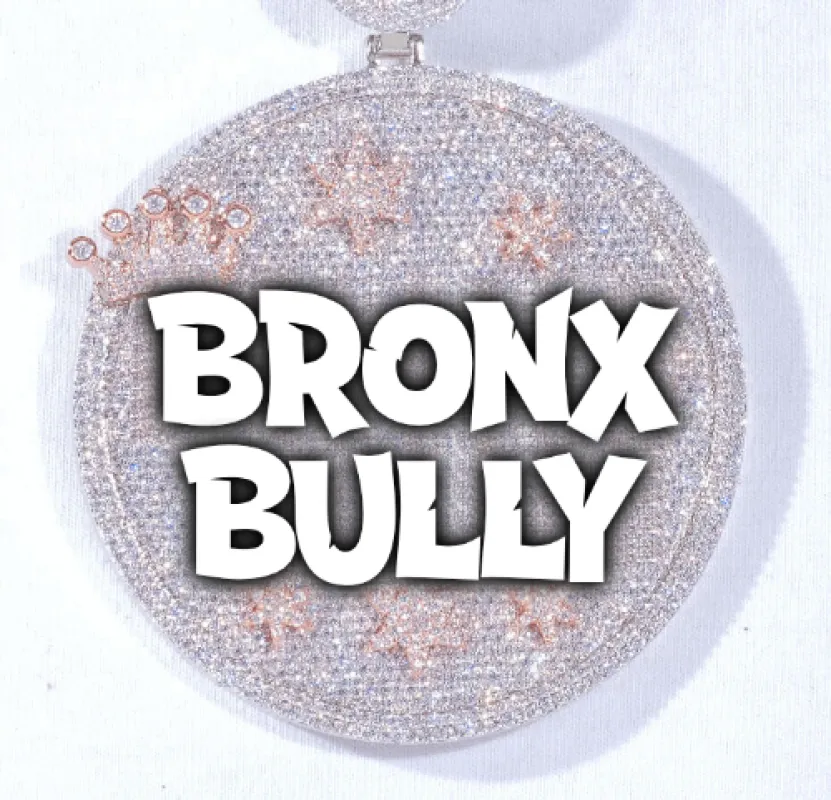 CUSTOM LETTER NECKLACE 3D BIG CROWN DISC sold by The GUU Shop