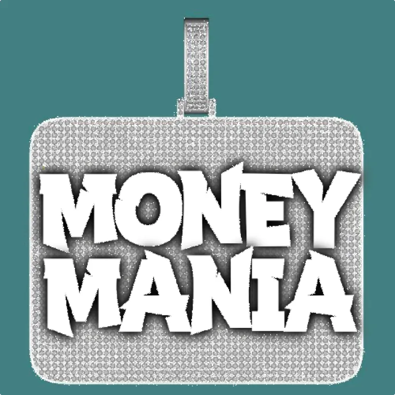 CUSTOM LETTER NECKLACE 3D BIG SQUARE sold by The GUU Shop