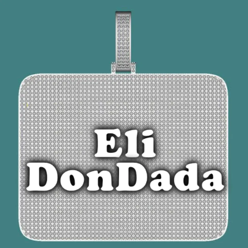 CUSTOM LETTER NECKLACE 3D BIG SQUARE sold by The GUU Shop