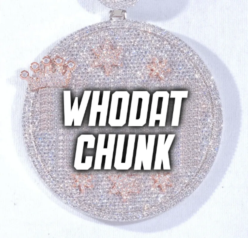 CUSTOM LETTER NECKLACE 3D BIG CROWN DISC sold by The GUU Shop