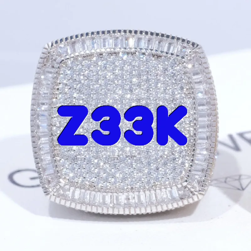 CUSTOM LETTER 3D ICED RING sold by The GUU Shop