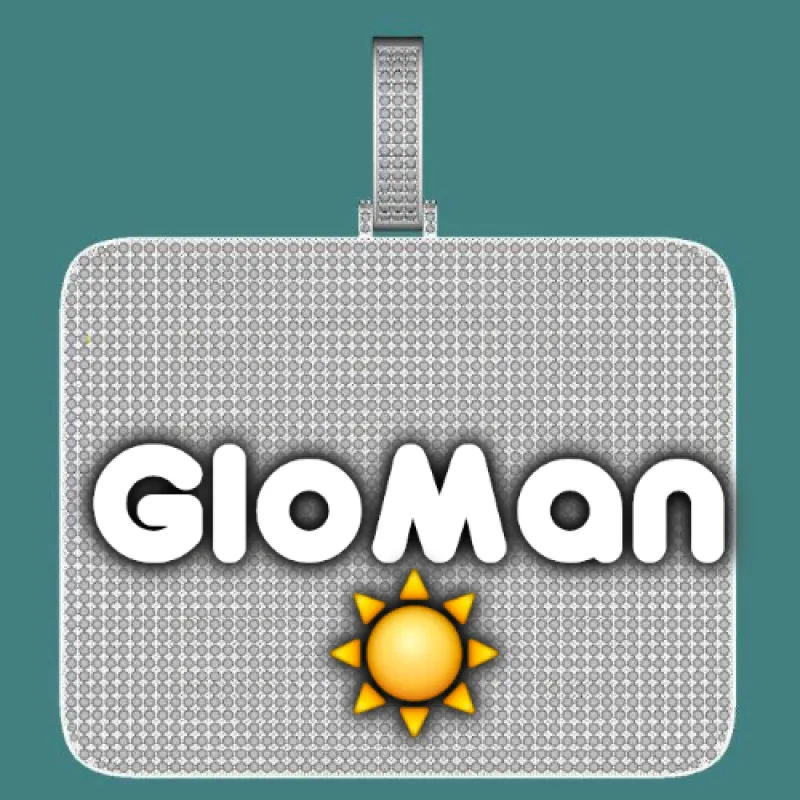 CUSTOM LETTER NECKLACE 3D BIG SQUARE sold by The GUU Shop