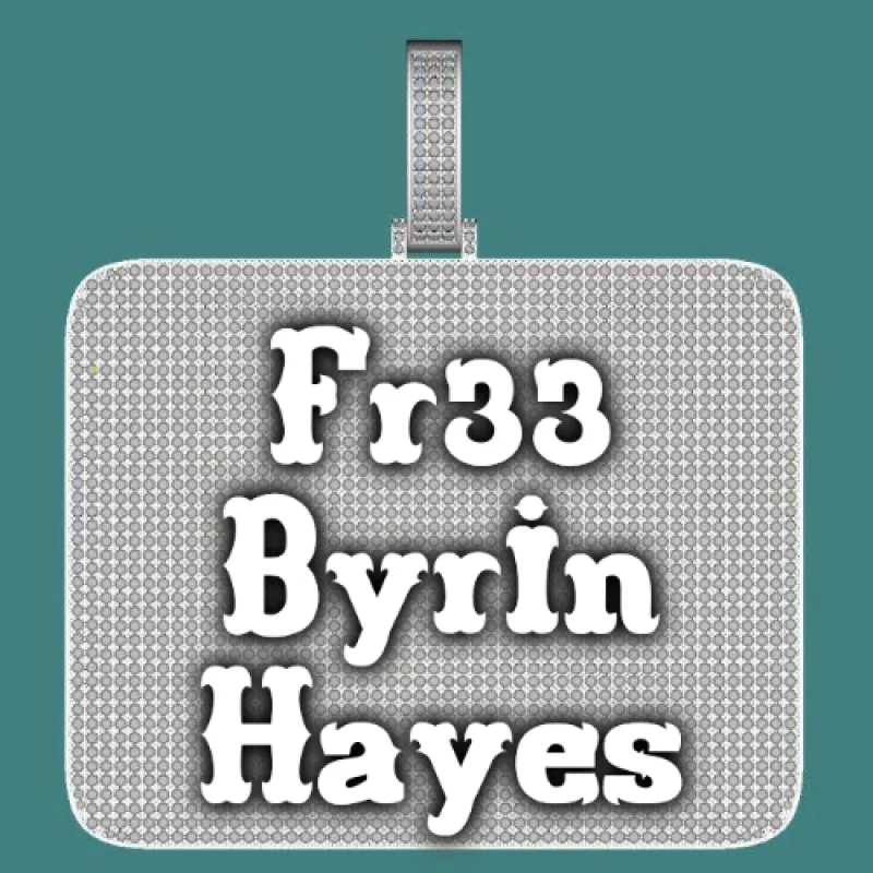 CUSTOM LETTER NECKLACE 3D BIG SQUARE sold by The GUU Shop