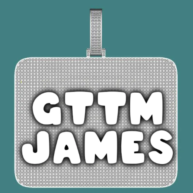 CUSTOM LETTER NECKLACE 3D BIG SQUARE sold by The GUU Shop