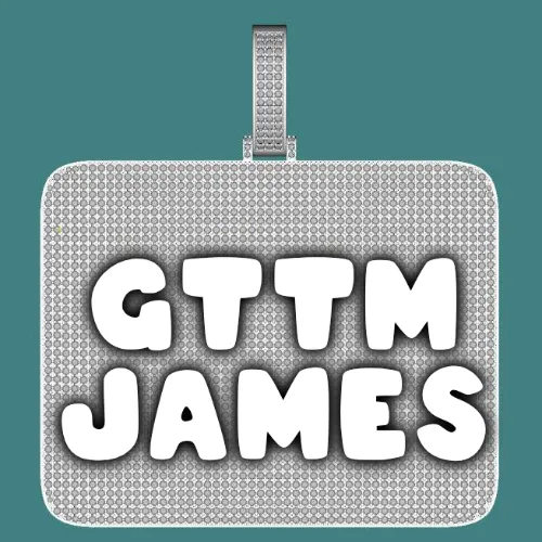 CUSTOM LETTER NECKLACE 3D BIG SQUARE sold by The GUU Shop