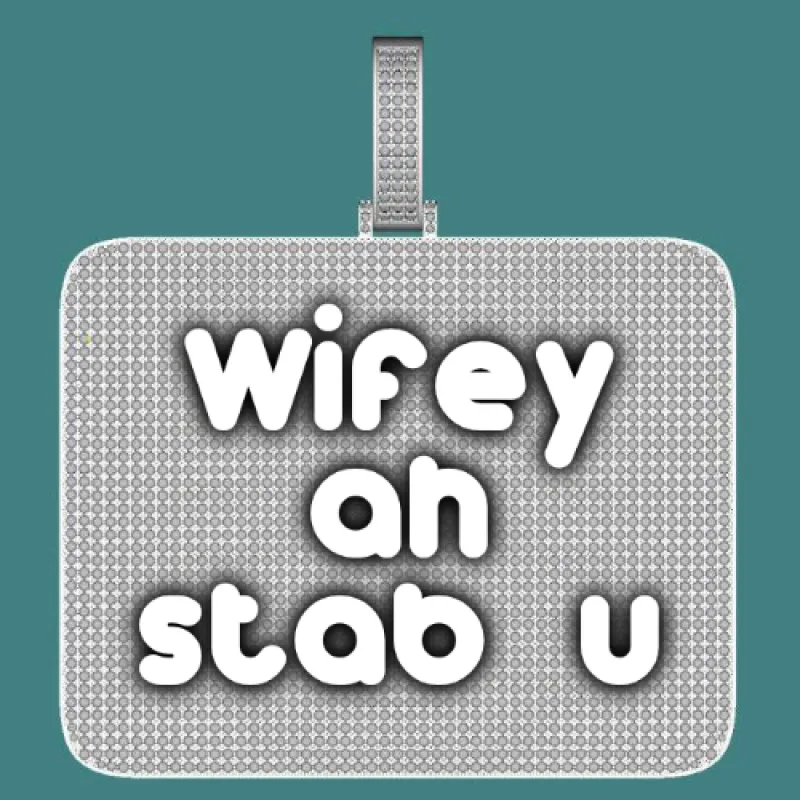 CUSTOM LETTER NECKLACE 3D BIG SQUARE sold by The GUU Shop