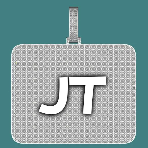 CUSTOM LETTER NECKLACE 3D BIG SQUARE sold by The GUU Shop