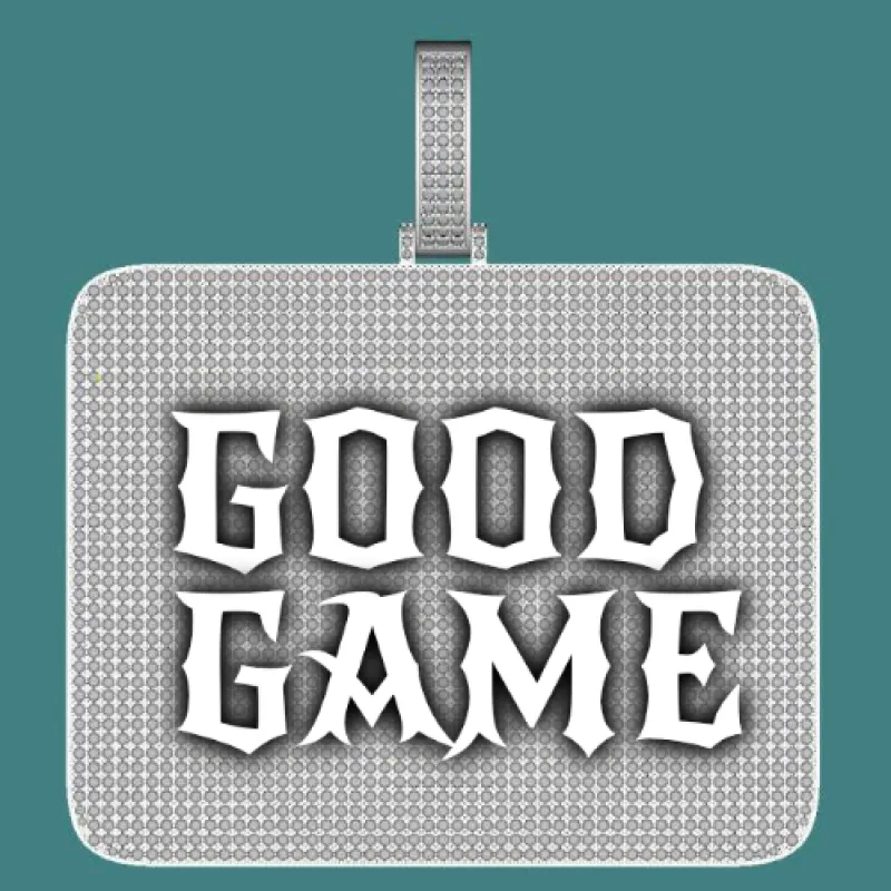 CUSTOM LETTER NECKLACE 3D BIG SQUARE sold by The GUU Shop