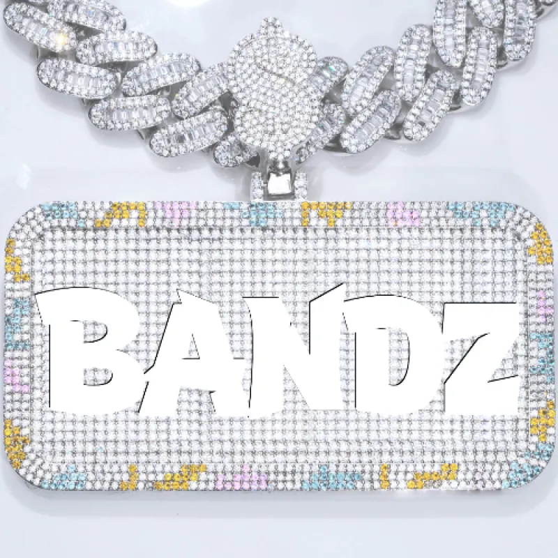 CUSTOM LETTER NECKLACE 3D COLORFUL SQUARE sold by The GUU Shop