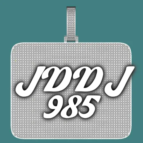 CUSTOM LETTER NECKLACE 3D BIG SQUARE sold by The GUU Shop