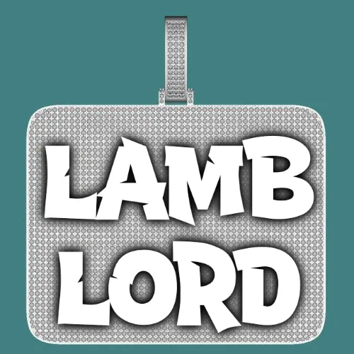 CUSTOM LETTER NECKLACE 3D BIG SQUARE sold by The GUU Shop