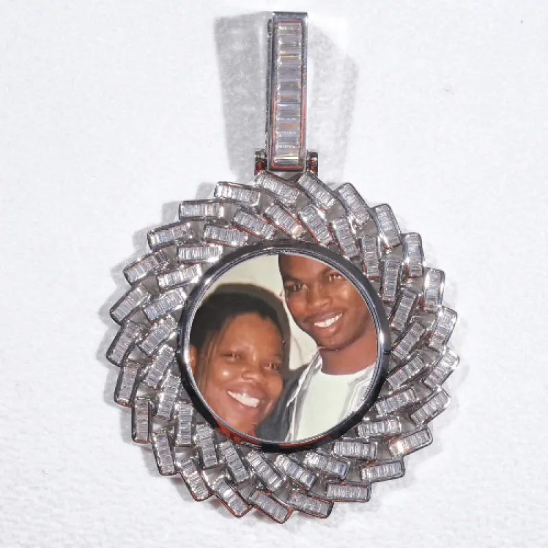 Large 3D Baguette Custom Picture Pendant sold by The GUU Shop