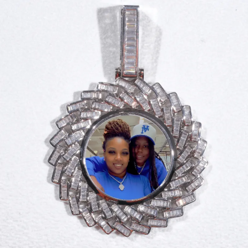 Large 3D Baguette Custom Picture Pendant sold by The GUU Shop